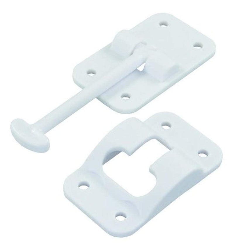 JR Products 10414 Plastic T-Style Door Holder - Polar White, 3-1/2" - Image 2