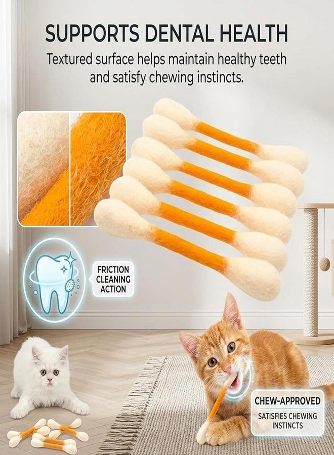 Cotton Swab Cat Toy with Catnip - 6 PCS Cat Qtip Toy - Cat Chew Toys for Indoor Cats - Giant Kitten Chew Sticks (Multicolor) - Image 3