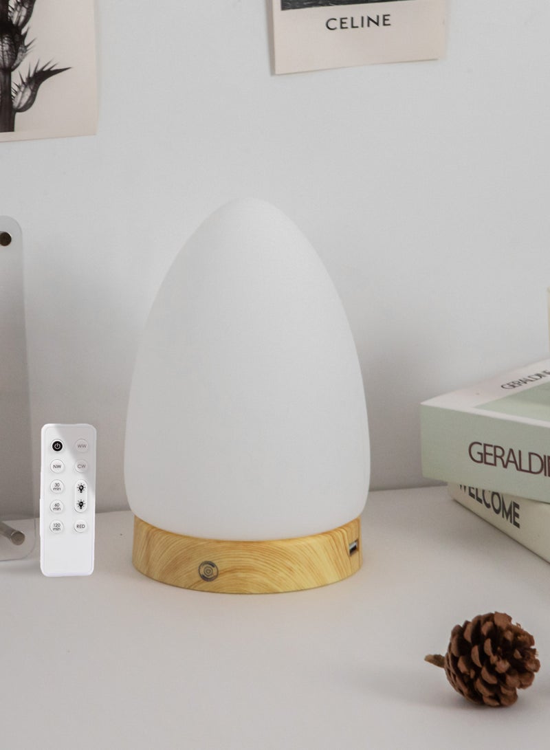 Sleep-aid Egg Lamp | 670nm Red Light for Bedtime & 360° Mood Lighting | 4 Colors (Red/Beige/Yellow/White) & 5-Level Dimmer | USB Night Light with Remote Control  - Image 3