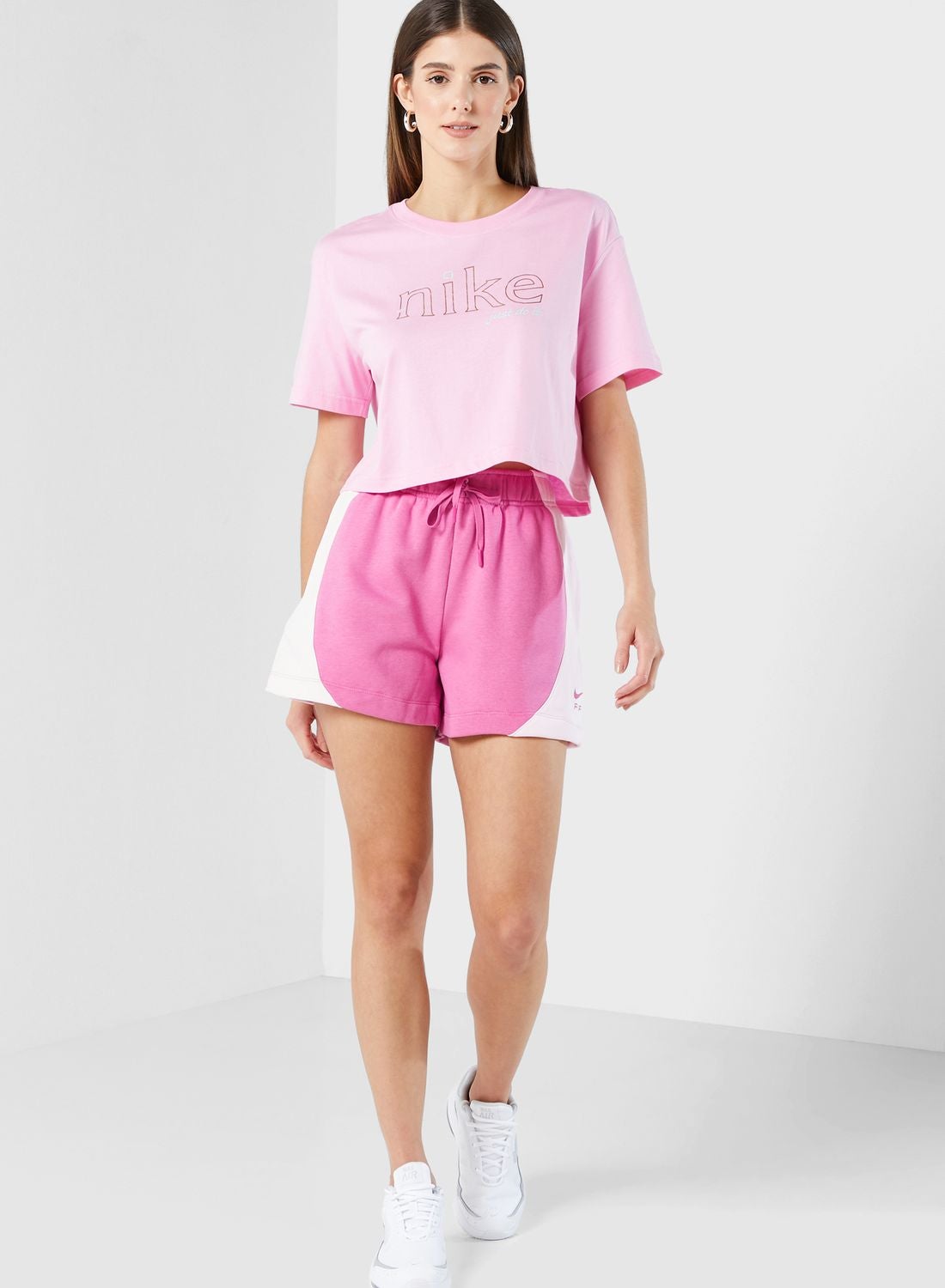 nike air fleece shorts women