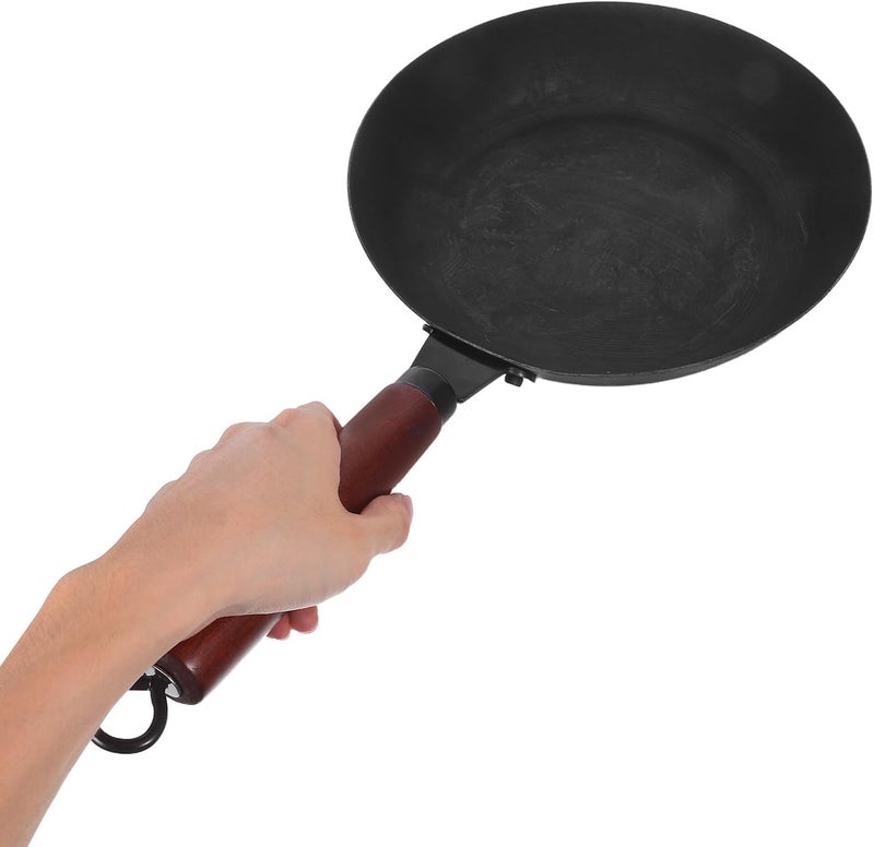 Nonstick Frying Pan 24cm Cast Iron Skillet Flat Bottom Gas Stove Wok Kitchen Cookware Home Cooking Pan for Pancakes and Steak - Image 4