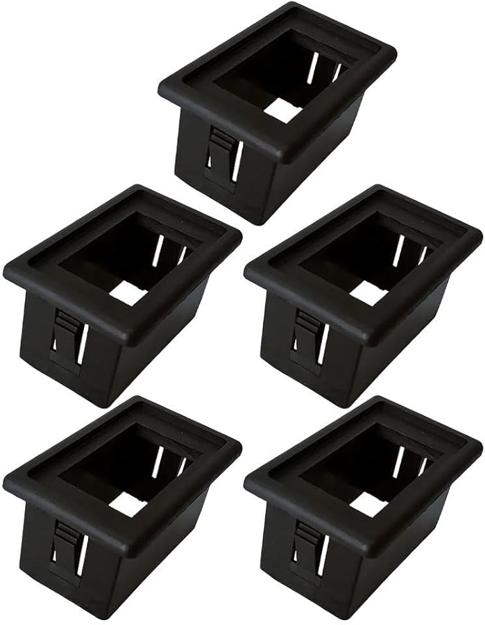 مجموعة سكن مفتاح روكر من الأي بي إس من 5 قطع أسود لوحة كهرباء السيارات تركيب - Image 4