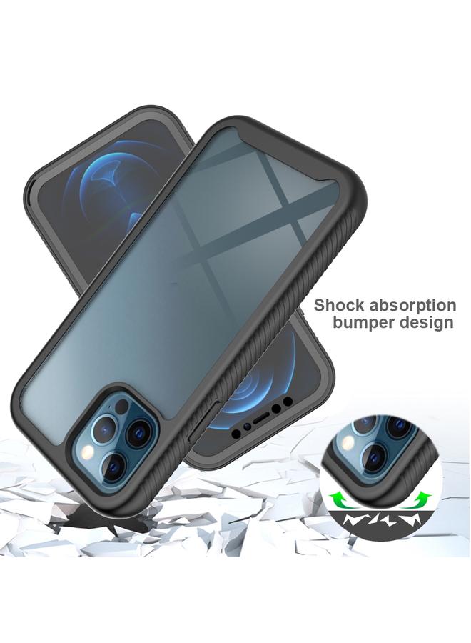 Zaboon Case For iPhone 12 Pro Max Starry Sky Solid Color Series Shockproof PC + TPU Case with PET Film - Image 5