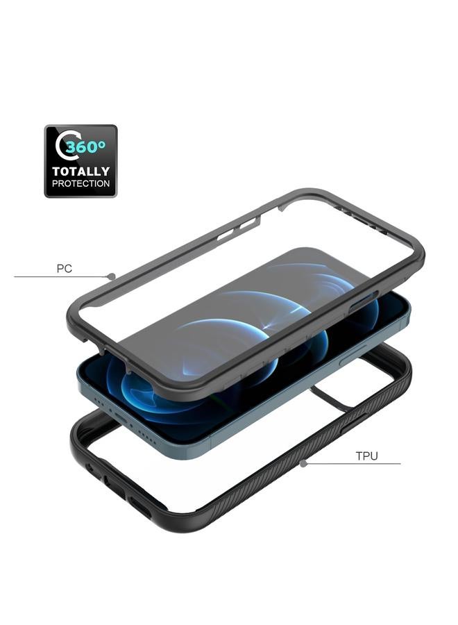 Zaboon Case For iPhone 12 Pro Max Starry Sky Solid Color Series Shockproof PC + TPU Case with PET Film - Image 4