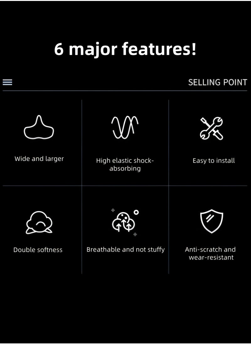 WEST BIKING Latest BicycleSeat Cushions Comfortable Widened Bicycle Seats For Men And Women, Oversized Bicycle Seat Cushions, Comfortable Wing Cushions Line Swallow Style Seat Cushions 33*28 CM  - Image 3