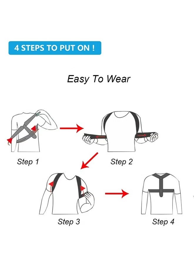 Generic Back Brace Posture Corrector High Quality Resin Strap For Men And Women, Back Support And Posture Corrector, Back Straightener, Posture Corrector, Scoliosis And Hunchback Corrector, Back Pain Corrector, Spinal Corrector Support, Adjustable Posture Trainer  - Image 5