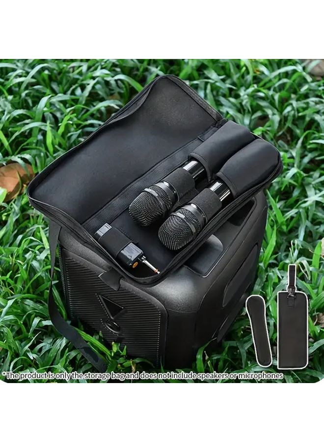 Universal Storage Bag For 2 Wireless Microphones Outdoor Speaker Protective Case - Image 5
