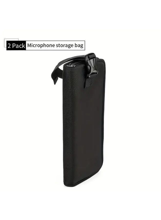 Universal Storage Bag For 2 Wireless Microphones Outdoor Speaker Protective Case - Image 3