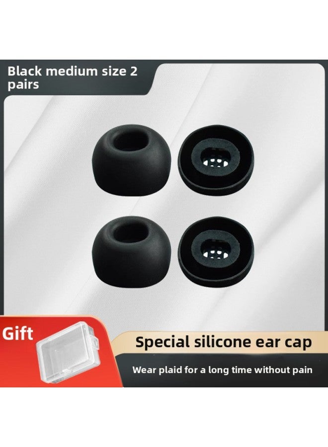 For HuaweiFreeBuds 6i Bluetooth Headset FreeBuds 6i In-Ear Earplugs Ear Cap Silicone Cover-Color:●■Filter Model [black Medium Size 2 Pairs] Comes With Storage Box■●-Model:● ■ For HuaweiFreebuds 6i ■ ●  - Image 1