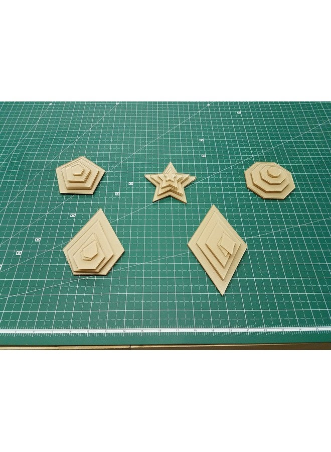 LaserThing Itajime Shibori Templates 40 Piece Set Star Diamond Jewel Octagon And Pentagon - Image 1