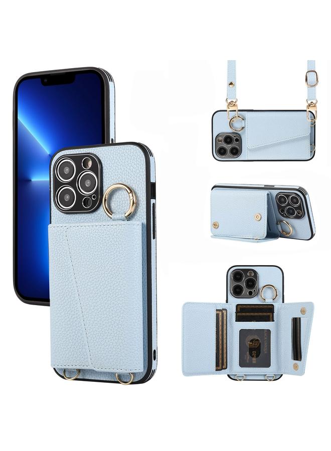 Zaboon Case For iPhone 13 Pro Crossbody Ring Wallet Leather Back Cover Phone Case - Image 1