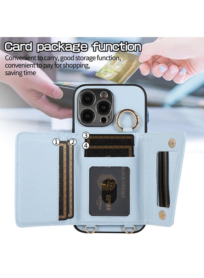 Zaboon Case For iPhone 13 Pro Crossbody Ring Wallet Leather Back Cover Phone Case - Image 2