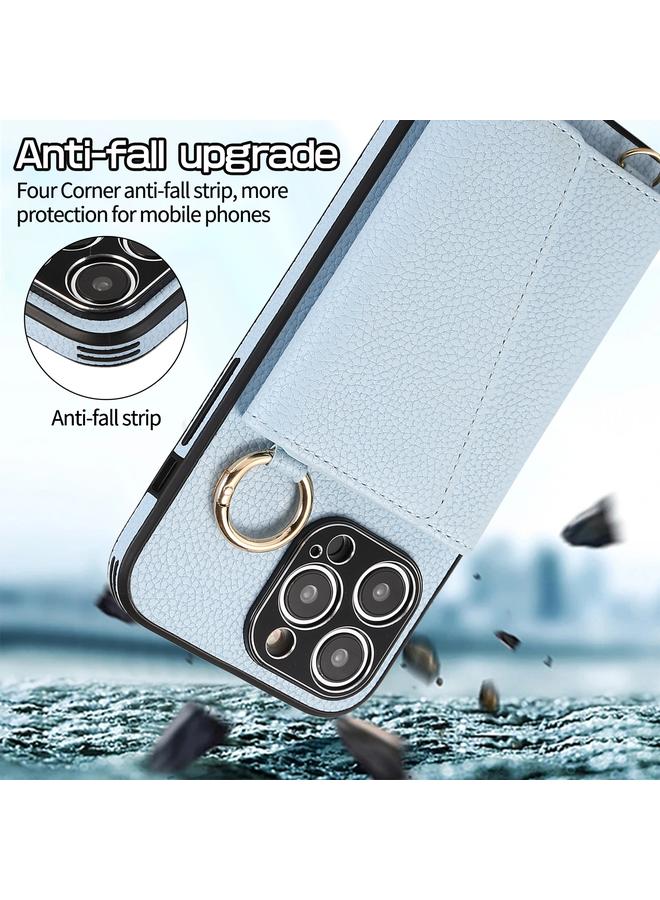 Zaboon Case For iPhone 13 Pro Crossbody Ring Wallet Leather Back Cover Phone Case - Image 4