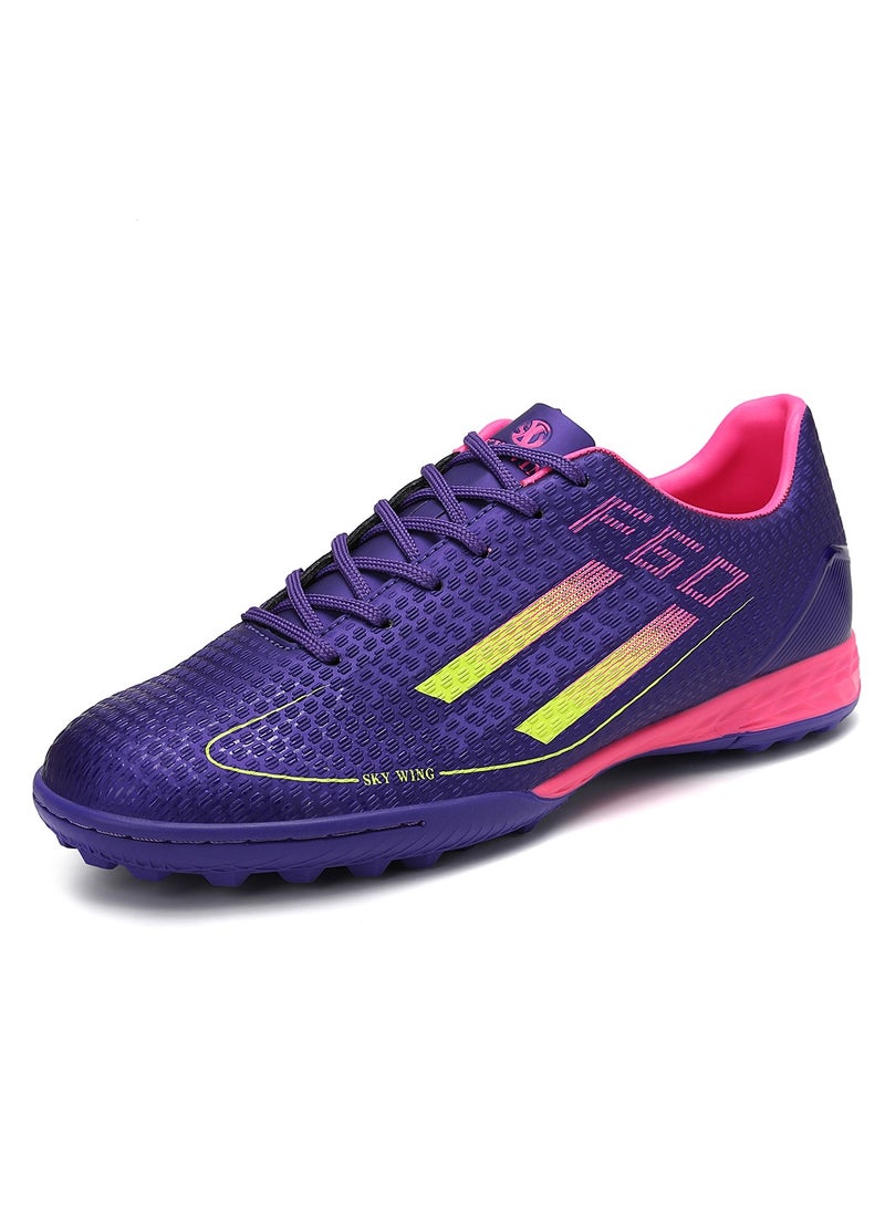 SKY WING أحذية كرة القدم للرجال والنساء ذات الأرض الثابتة أحذية كرة قدم منخفضة القمة IC/IN Sole للتدريب الاحترافي في الهواء الطلق خفيفة الوزن - Image 2