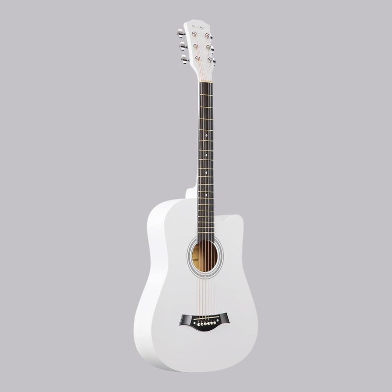 MegArya 38 Inch White Acoustic Guitar with Bag - Perfect for Beginners and Adults - Image 4