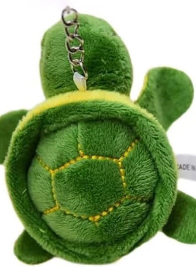 BWESOO Green Turtle Stuffed Keychain Mini Sea Turtle Animal Plush Keychain Turtle Adorable Cute Stuffed Animal Party Decorations Bag Accessories Birthday Beach Ocean Supplies for Adults for Birthday Gift - Image 1