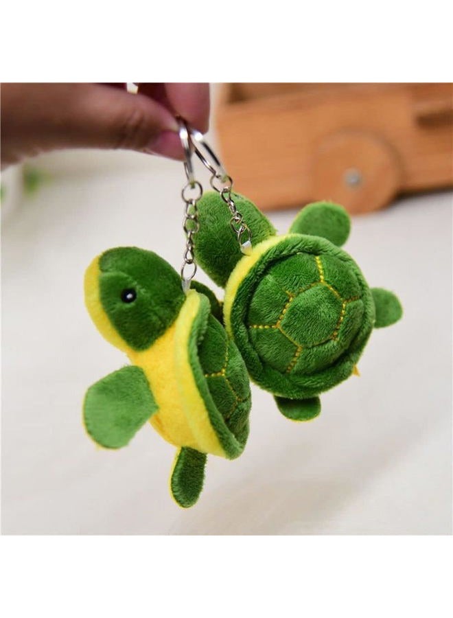 BWESOO Green Turtle Stuffed Keychain Mini Sea Turtle Animal Plush Keychain Turtle Adorable Cute Stuffed Animal Party Decorations Bag Accessories Birthday Beach Ocean Supplies for Adults for Birthday Gift - Image 5