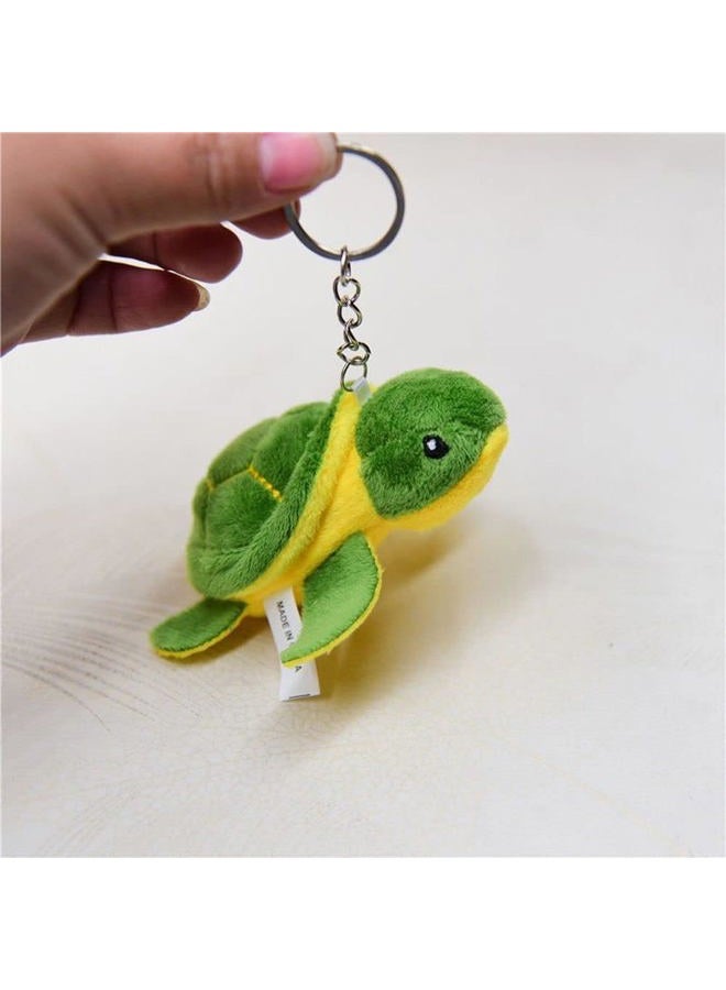 BWESOO Green Turtle Stuffed Keychain Mini Sea Turtle Animal Plush Keychain Turtle Adorable Cute Stuffed Animal Party Decorations Bag Accessories Birthday Beach Ocean Supplies for Adults for Birthday Gift - Image 3