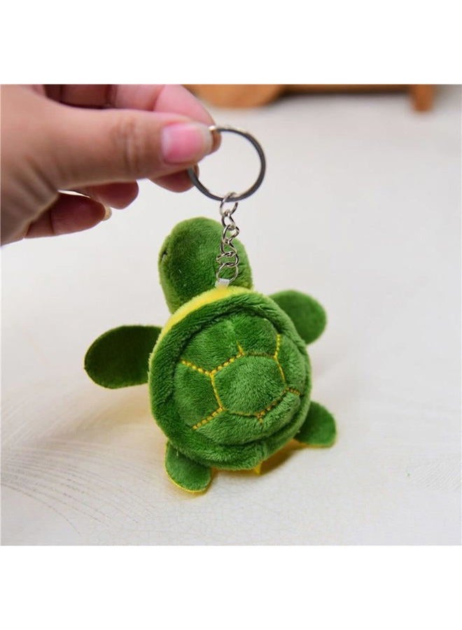 BWESOO Green Turtle Stuffed Keychain Mini Sea Turtle Animal Plush Keychain Turtle Adorable Cute Stuffed Animal Party Decorations Bag Accessories Birthday Beach Ocean Supplies for Adults for Birthday Gift - Image 2