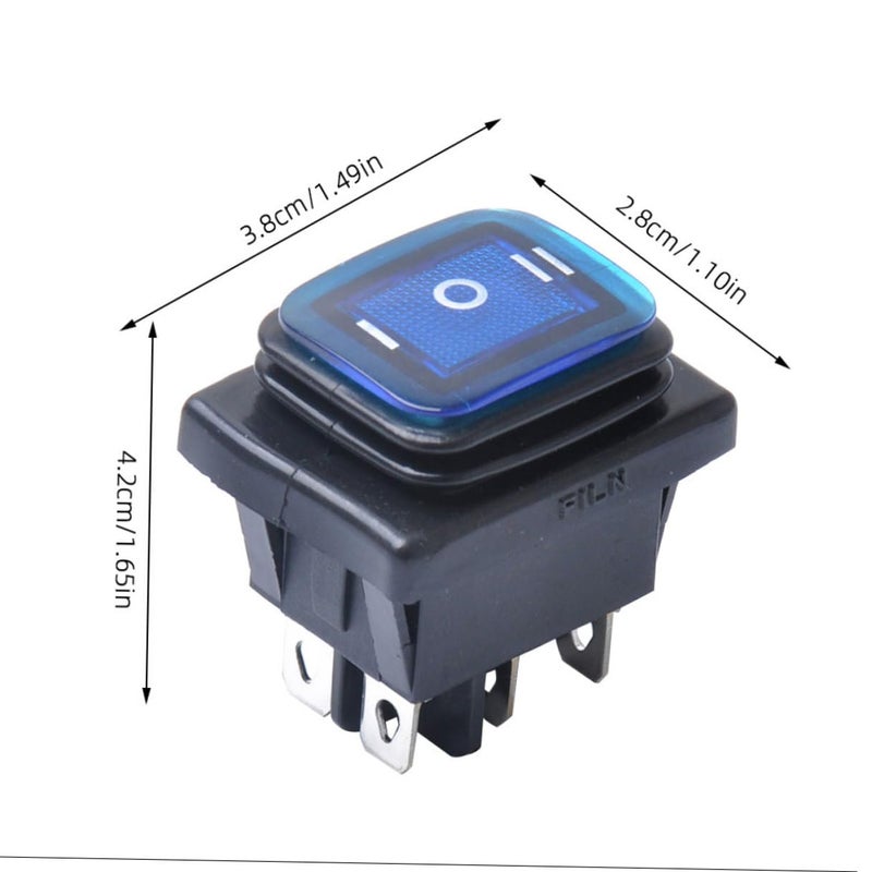 Blue LED Rocker Toggle Switch DC 12V Latching Dust Resistant Silver Terminals For Car Boat Automotive - Image 3