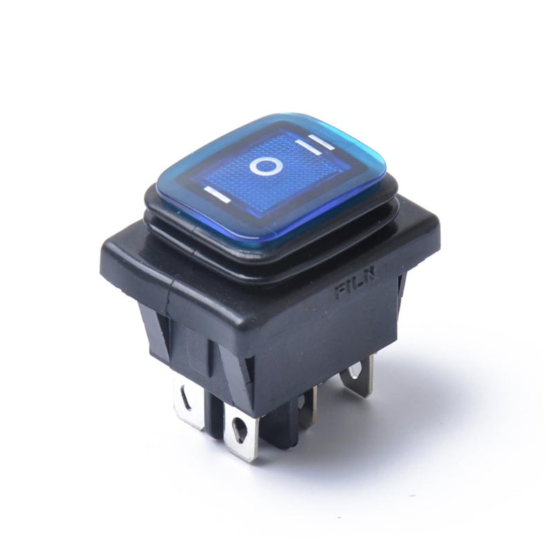 Blue LED Rocker Toggle Switch DC 12V Latching Dust Resistant Silver Terminals For Car Boat Automotive - Image 2