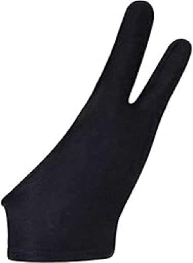 artist Glove Two-Finger Glove for Graphics Drawing Tablet Light Box Tracing Light Pad 