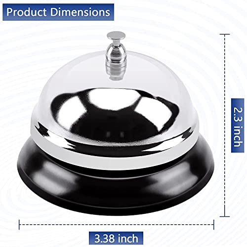 KIRA Metal Call Bell for Hotels, Schools, Restaurants, Reception Areas, Hospitals, Warehouses Silver - Image 3