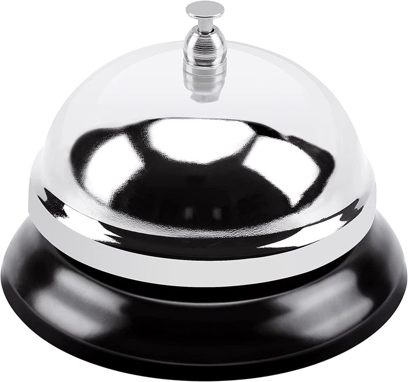KIRA Metal Call Bell for Hotels, Schools, Restaurants, Reception Areas, Hospitals, Warehouses Silver - Image 1