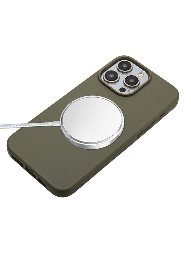 اس-توب جراب لهاتف iPhone 11 Pro Max مصنوع من مادة القش المغناطيسية Wheat MagSafe + جراب هاتف TPU مع حبل - Image 2