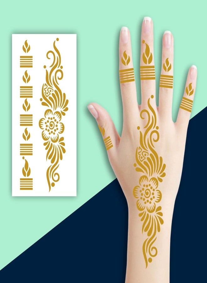 ORDERSHOCK Beautiful Leves, Flower & Simple Mehndi Sticker For Girls & Women - Image 1
