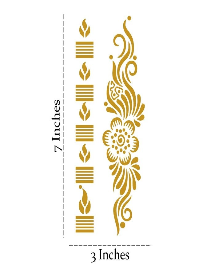 ORDERSHOCK Beautiful Leves, Flower & Simple Mehndi Sticker For Girls & Women - Image 3