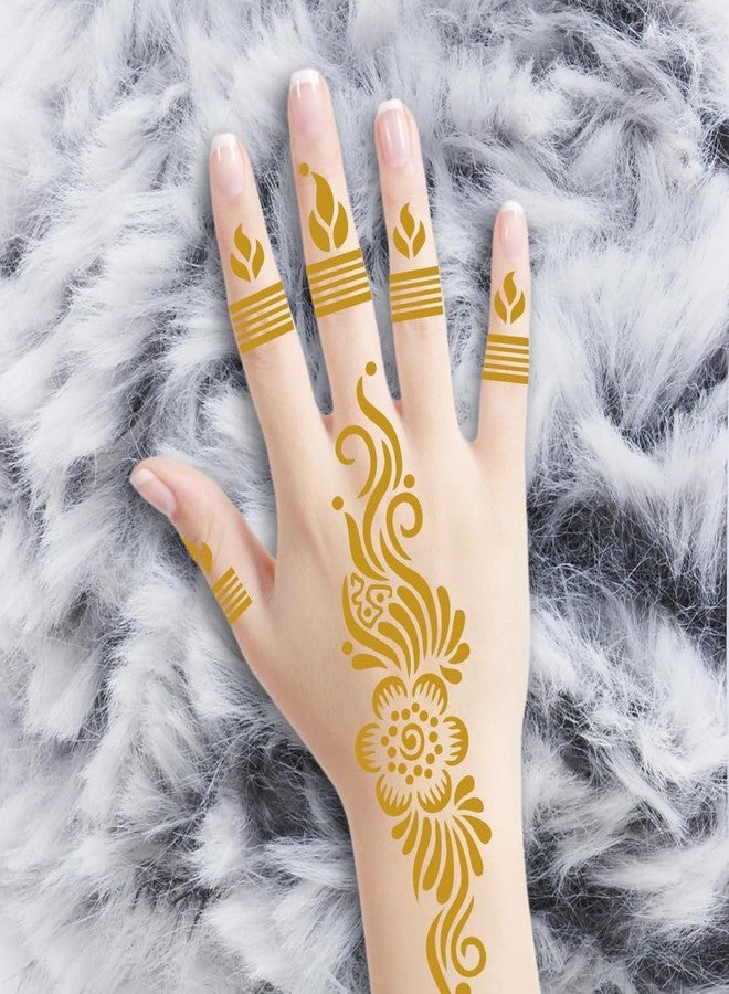 ORDERSHOCK Beautiful Leves, Flower & Simple Mehndi Sticker For Girls & Women - Image 4