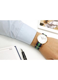 Classic Warwick Eggshell White Round Watch for Men 40mm Dial with Blue and Green Fabric Strap DW00100005 - pzsku/ZB068BFCCDB71FA60A445Z/45/_/1734618674/7c0cb6fe-0067-49f8-90f5-aa773f9a9a44