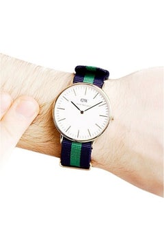 Classic Warwick Eggshell White Round Watch for Men 40mm Dial with Blue and Green Fabric Strap DW00100005 - pzsku/ZB068BFCCDB71FA60A445Z/45/_/1734618675/40d6227b-60bf-4205-98b2-750ee8a9812a