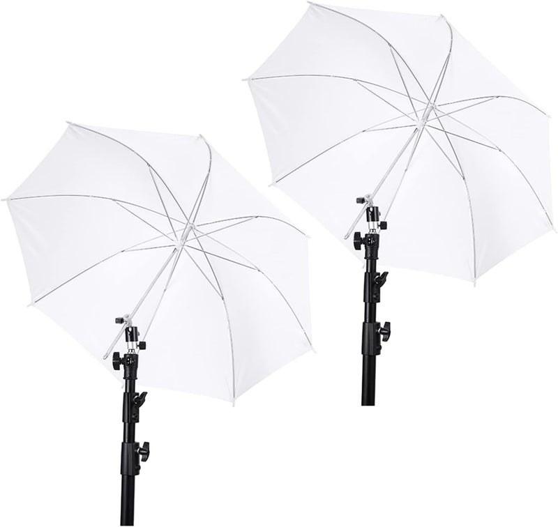 eWINNER Translucent Soft Light or Gold Black Reflective Professional Photography Studio Lighting Umbrellas (2pack 43" white) - Image 1