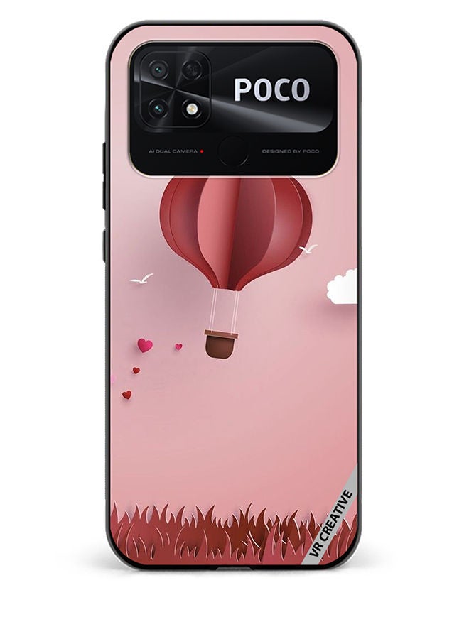 VR CREATIVE Protective Case Cover For Xiaomi Poco C40 Paper Hot Air Balloon Design Multicolour - Image 1