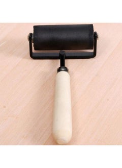 EXCEART Roller 3Inch Hard Rubber Brayer Roller Wooden Handle Ink Roller For Printing Scrapbooks Wallpapers Stamping  - Image 4