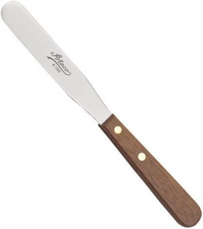Ateco 1384 Straight Spatula, Stainless Steel, Wood Daily universal pick - Image 3