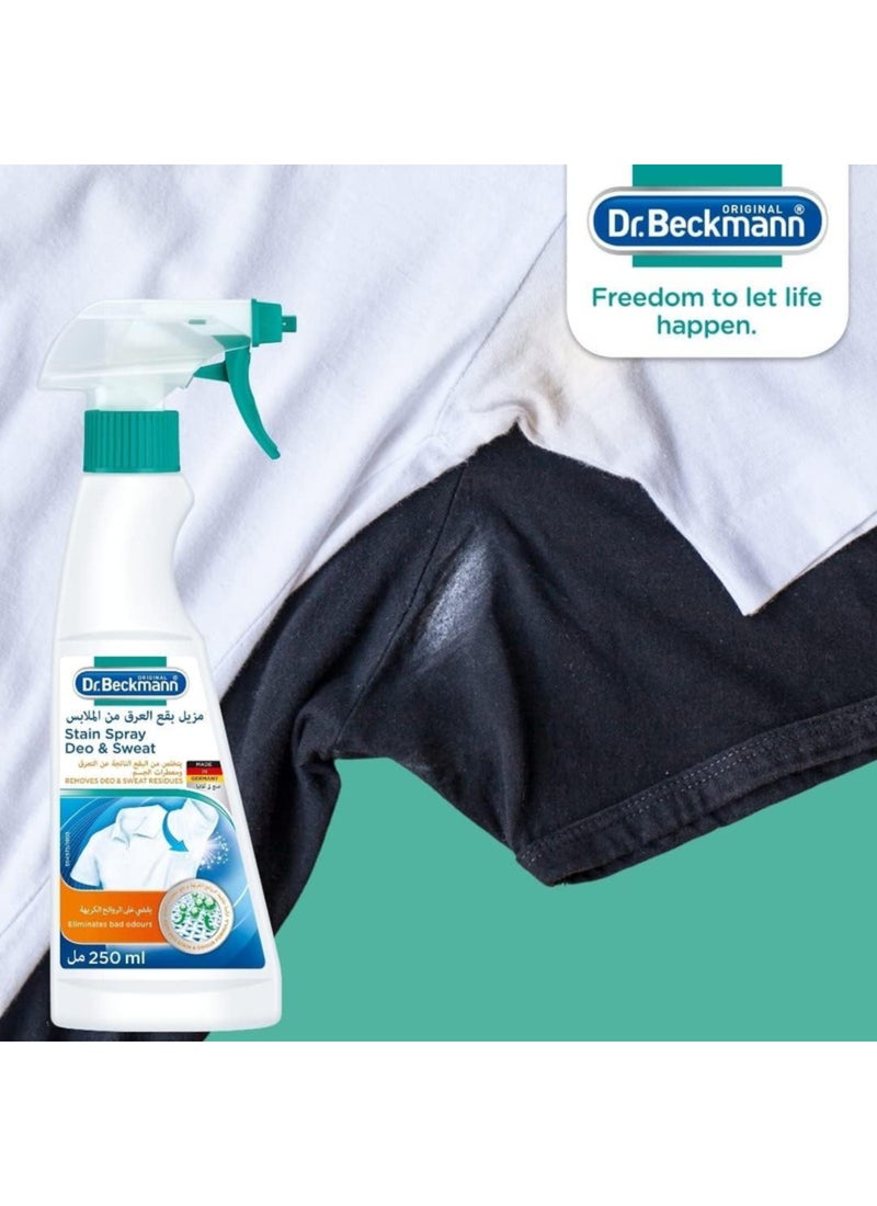 Dr. Beckmann Original Deo And Sweat Stain Remover Spray Dr. Beckmann Original Deo & Sweat Stain Remover Spray- 250 ml x 2 - Twin Value Pack - Image 5
