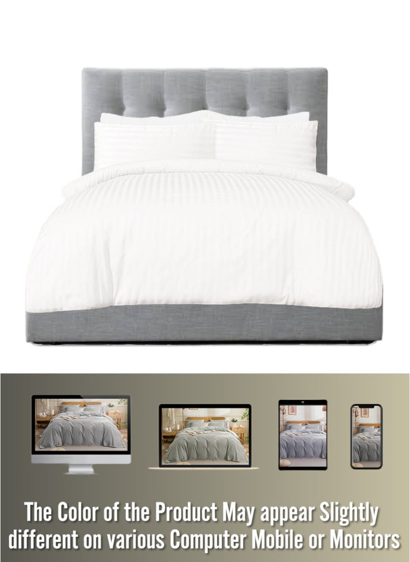 Blueberry 6 Pieces Super King Size Duvet Cover Set - Includes 1 Duvet Cover (240x260cm), 1 Fitted Sheet (200x200+30cm), 4 Pilow Cases - Image 3