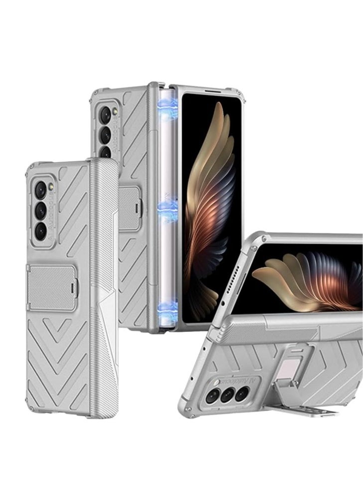 General - Galaxy Z Fold 2 Compatible Case Magnetic Hinge Protection Adjustable Stand Hard Polycarbonate All Included Case Galaxy Z Fold 2 (2020) - Image 1