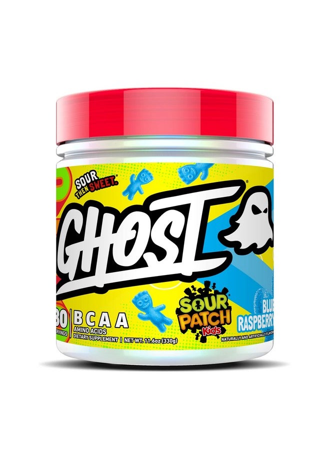 Ghost - Bcaa Amino Acids Sour Patch Kids Blue Raspberry 30 Servings Sugarfree Intra & Post Workout Powder & Recovery Drink 7G Bcaa Supports Muscle Growth & Endurance Soy & Glutenfree Vegan - Image 1