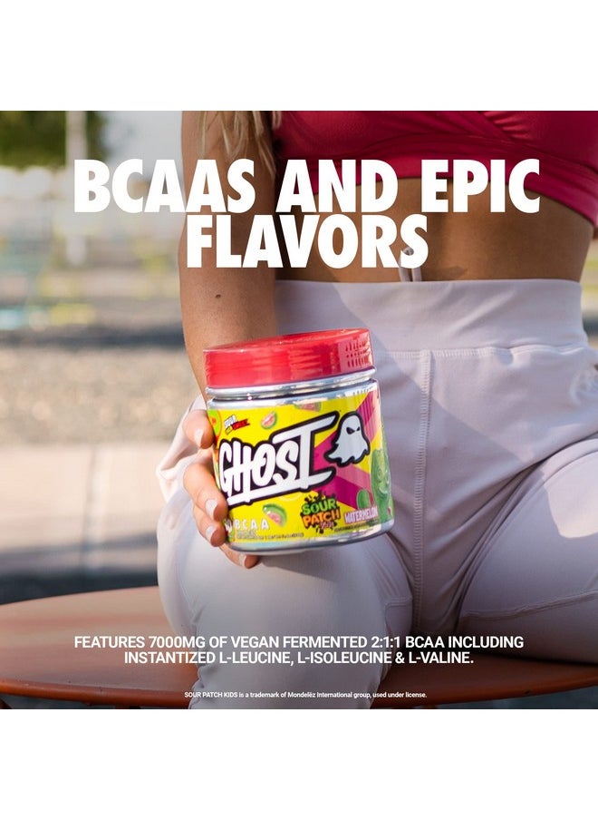 Ghost - Bcaa Amino Acids Sour Patch Kids Blue Raspberry 30 Servings Sugarfree Intra & Post Workout Powder & Recovery Drink 7G Bcaa Supports Muscle Growth & Endurance Soy & Glutenfree Vegan - Image 1
