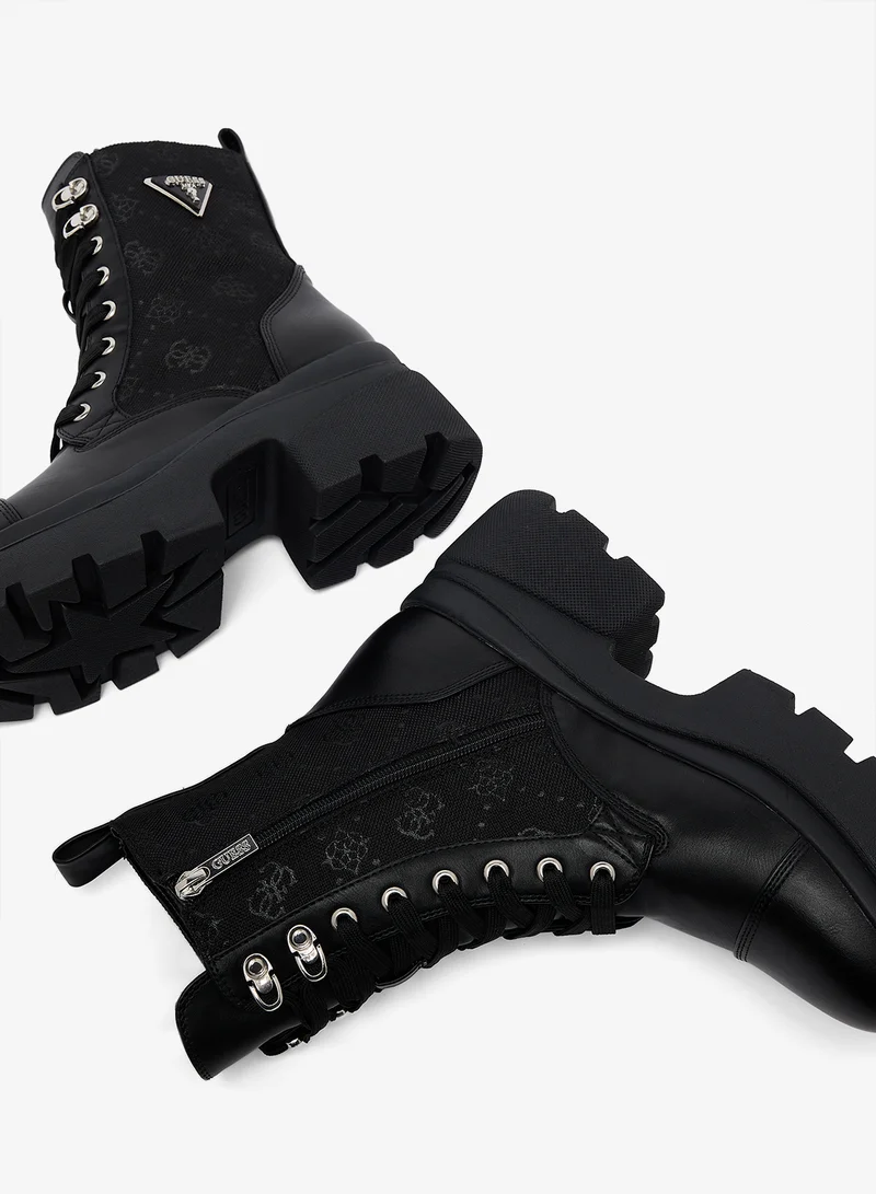 GUESS Yarini platform military boots