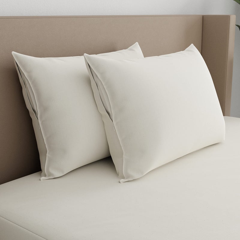 Aller-Ease AllerEase Organically Grown Soft Cotton Allergy Defense Zippered Pillow Protector King  2 Pack - Image 3