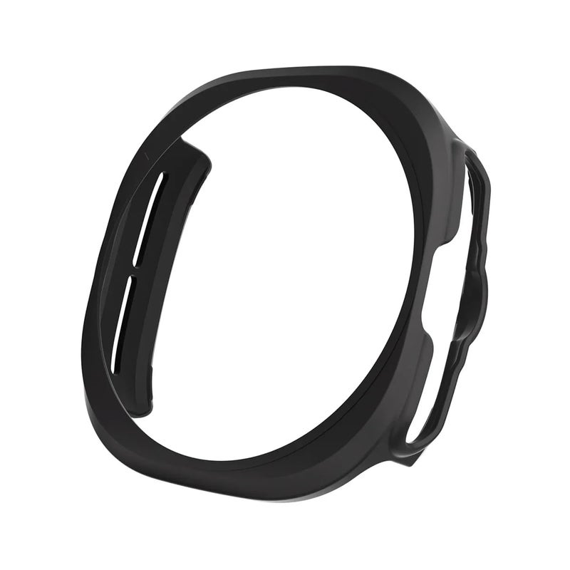 T TECLUSIVE Curved Protective Slim Bumper Case Cover Compatible for Galaxy Watch Ultra | Hard Shell Bumper Side Edge Protection Case for Galaxy Watch Ultra (Black Gray) - Image 1