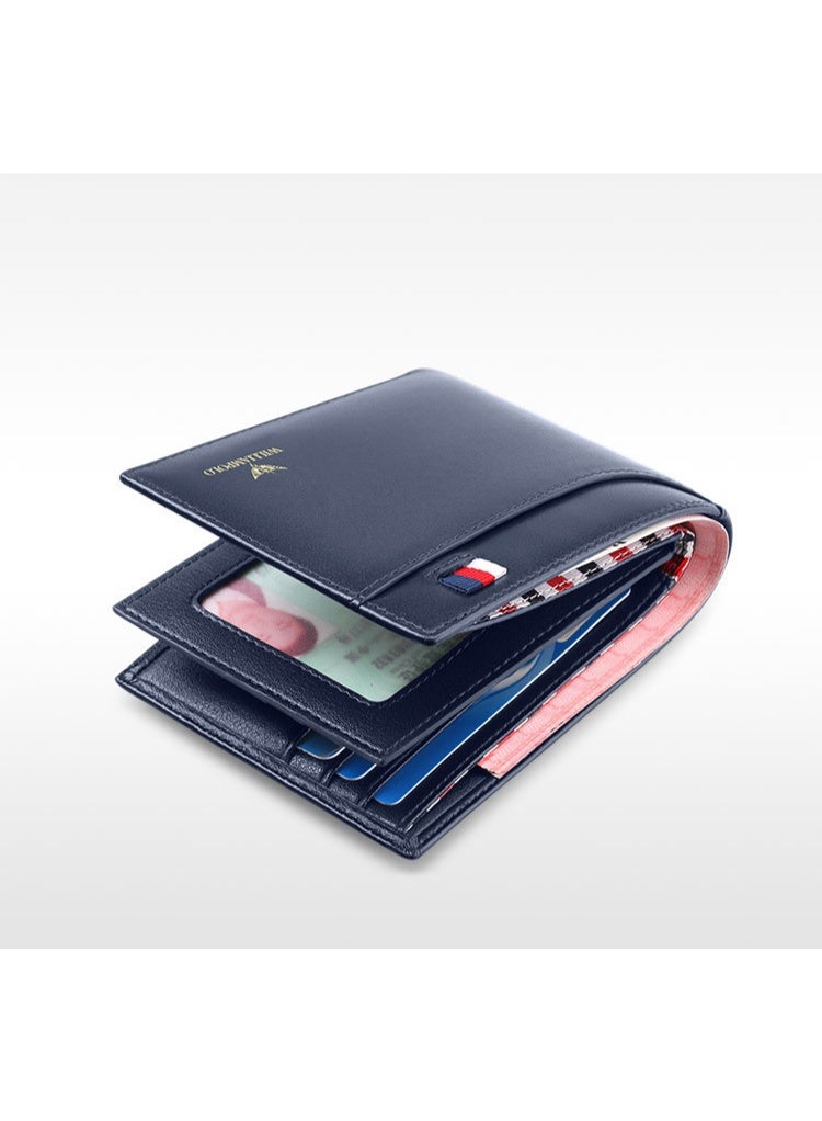 ويليامبولو محفظة ويليامبولو للرجال، محفظة جلدية ممتازة، محفظة جلدية ناعمة للرجال، أسلوب عمودي قصير، محفظة جلد البقر الطبقة العليا - Image 4