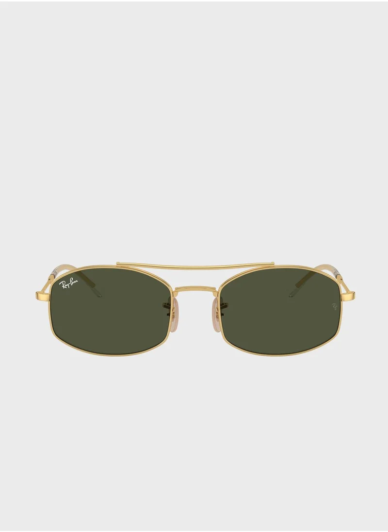 Ray-Ban 0Rb3719 Oval Sunglasses