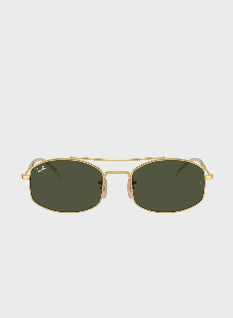 Ray-Ban 0Rb3719 Oval Sunglasses
