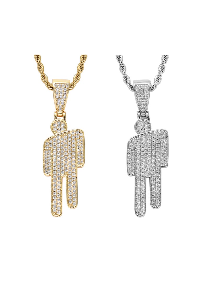 Billie Eilish 2 PCS Billie Eilish Necklace Pendant - Image 1
